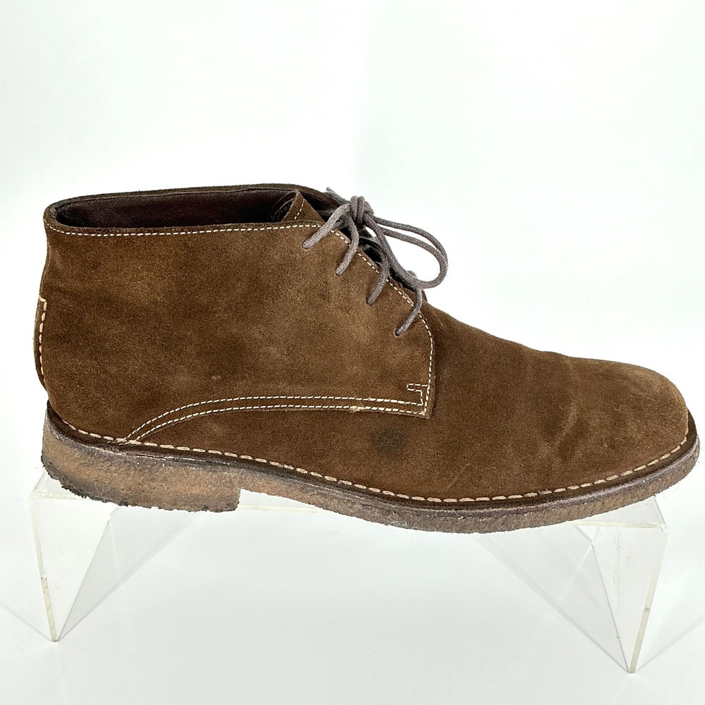 Johnston & Murphy Size 10.5 Brown Suede Chukka Desert Boots Copeland Crepe Gum